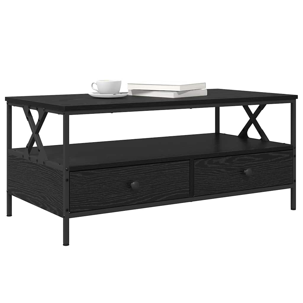 Soffbord Svart Ek 100 x 51 x 45 cm