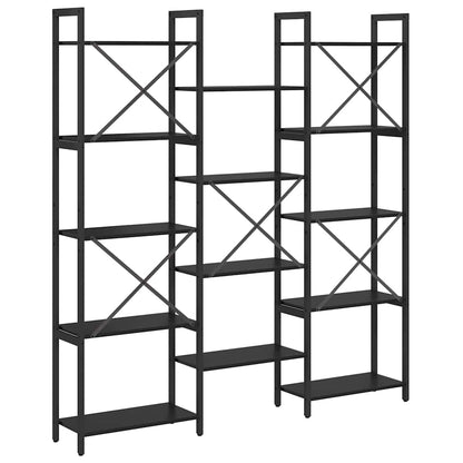 Hyllsystem Svart Ek 156 x 25 x 167 cm Konstruerat trä