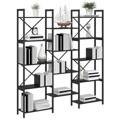 Hyllsystem Svart Ek 156 x 25 x 167 cm Konstruerat trä