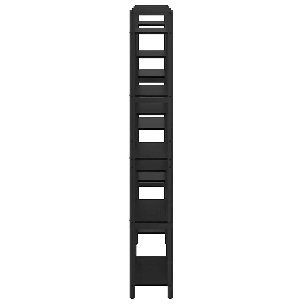 Hyllsystem Svart Ek 156 x 25 x 167 cm Konstruerat trä