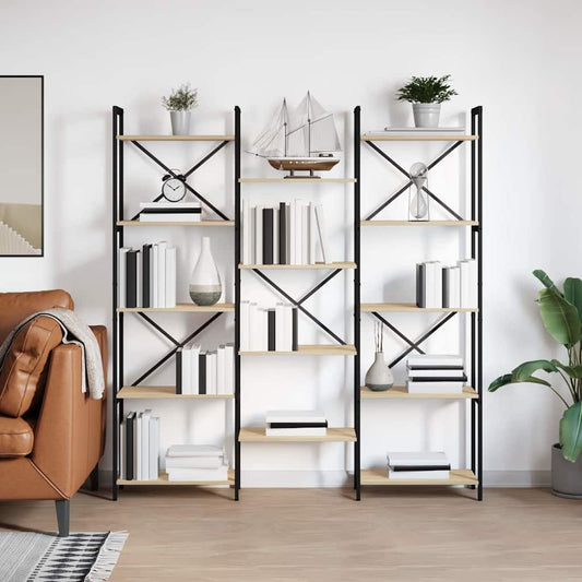 Hyllsystem Sonoma-ek 156 x 25 x 167 cm Konstruerat trä
