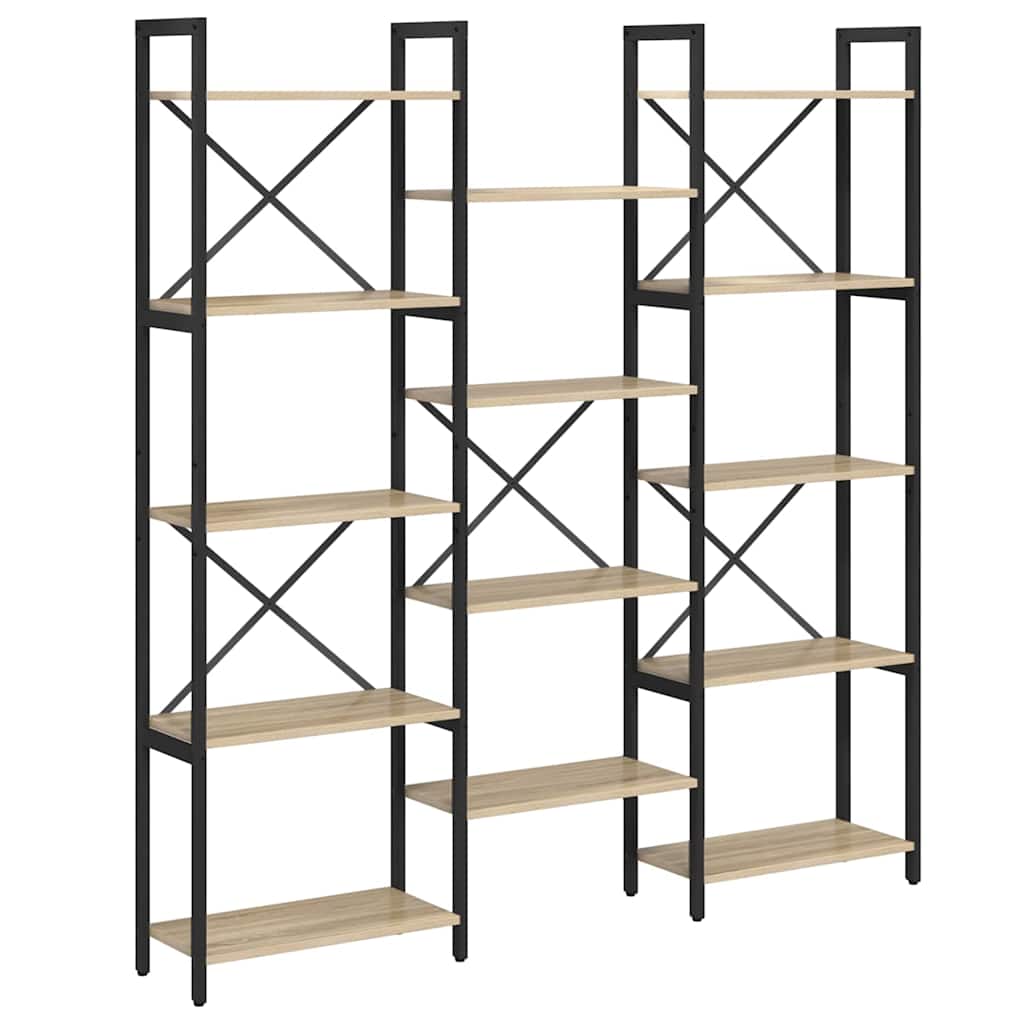 Hyllsystem Sonoma-ek 156 x 25 x 167 cm Konstruerat trä