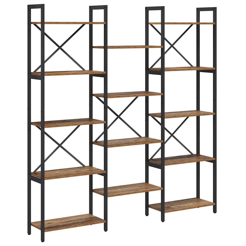 Hyllsystem Gammalt trä 156 x 25 x 167 cm Konstruerat trä