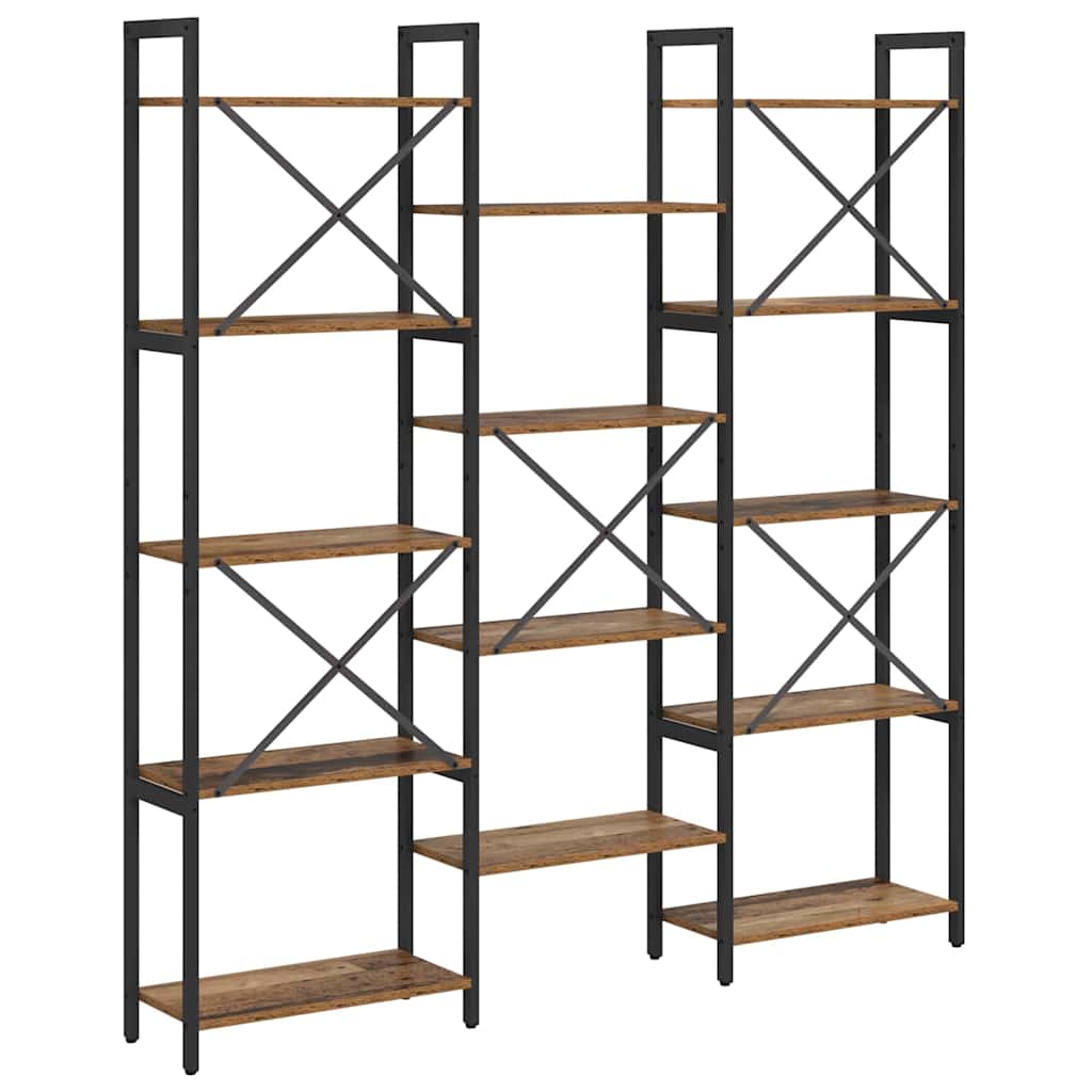 Hyllsystem Gammalt trä 156 x 25 x 167 cm Konstruerat trä