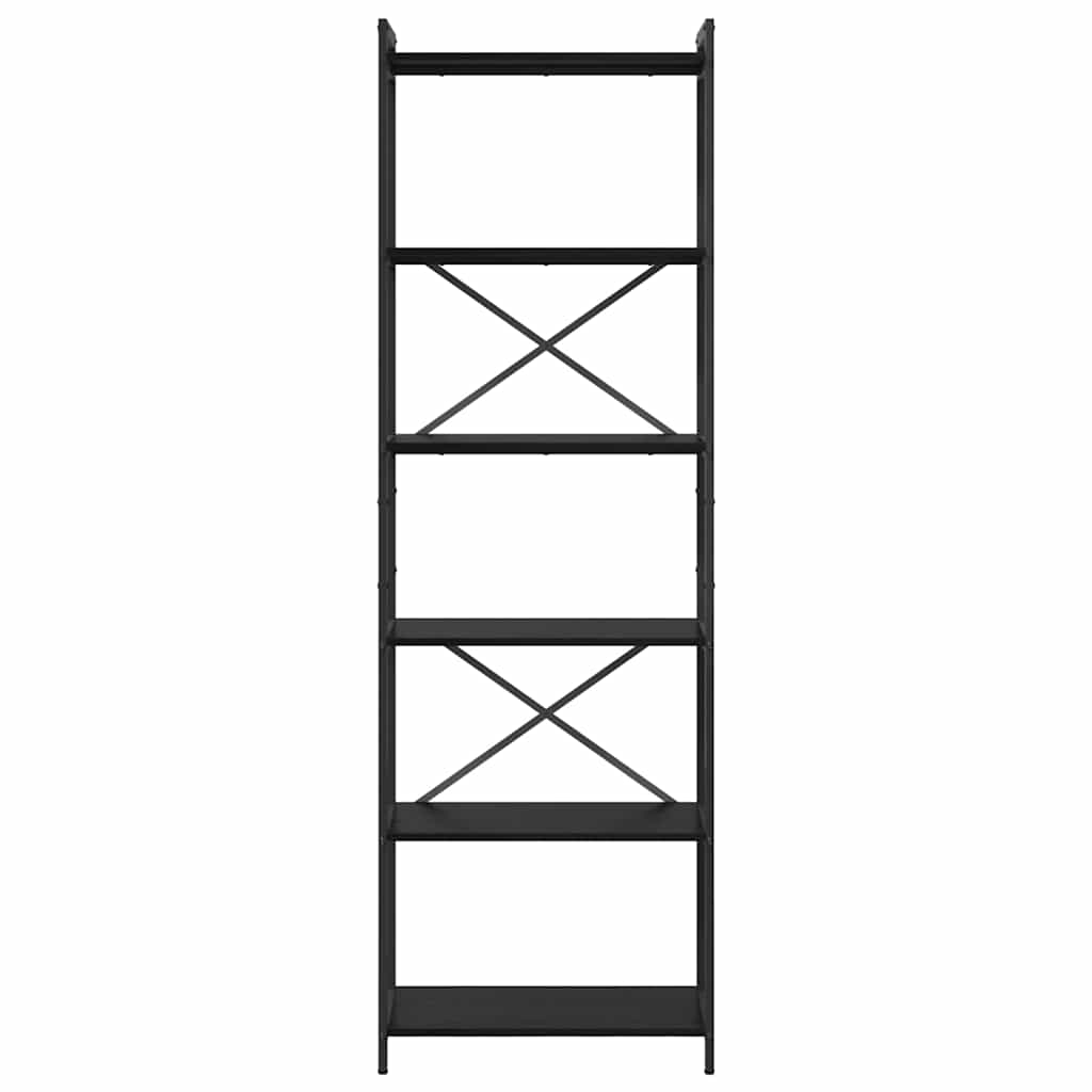Bokhylla Svart Ek 60 x 30 x 188 cm