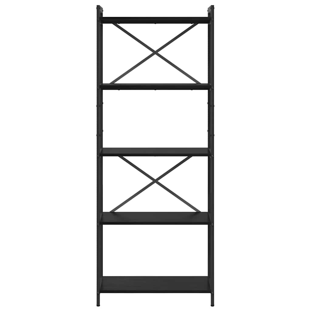 Bokhylla Svart Ek 60 x 30 x 153 cm