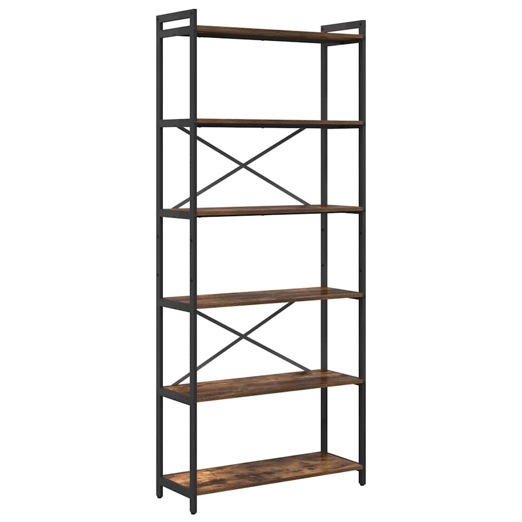 Bokhylla Rökfärgad Ek 80 x 30 x 188 cm