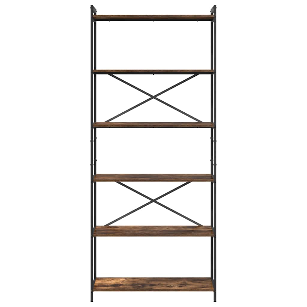 Bokhylla Rökfärgad Ek 80 x 30 x 188 cm