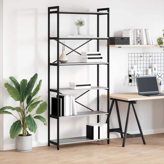 Bokhylla Sonoma Grå 80 x 30 x 188 cm