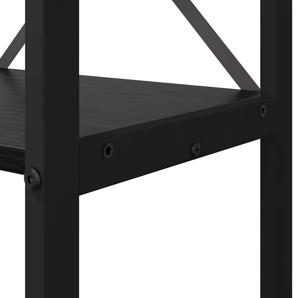 Bokhylla Svart Ek 80 x 30 x 153 cm