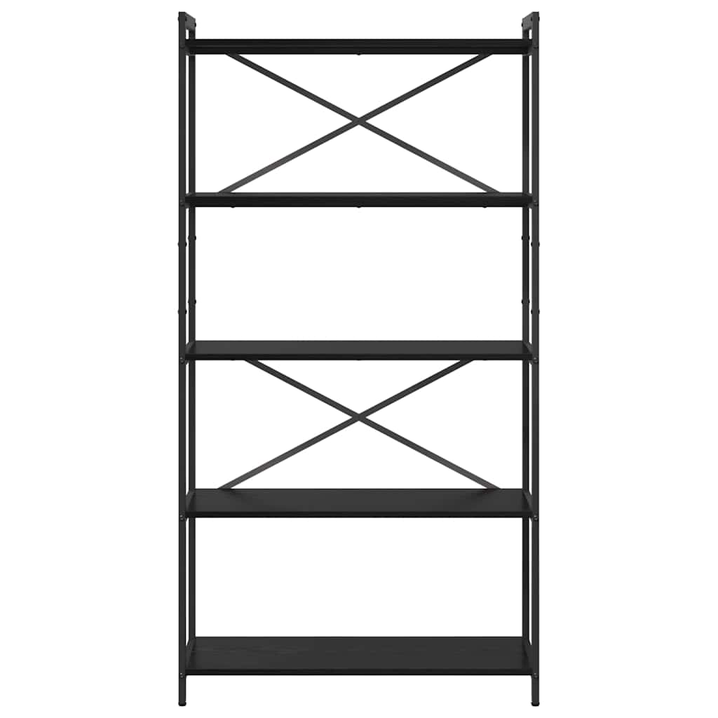 Bokhylla Svart Ek 80 x 30 x 153 cm
