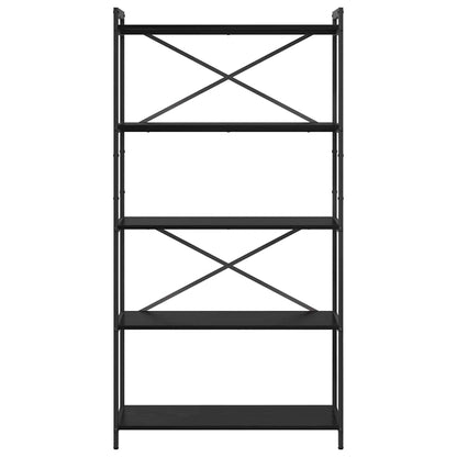 Bokhylla Svart Ek 80 x 30 x 153 cm