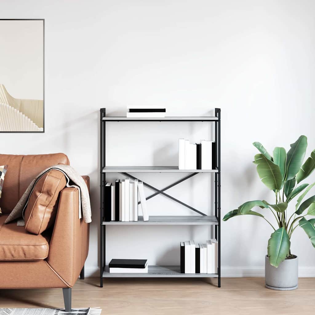 Bokhylla Grå sonoma 80 x 30 x 118 cm Konstruerat trä