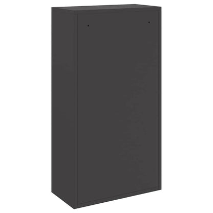 Brevlåda Paketbox med lagring med dörr Svart 44 x 22 x 82 cm Stål