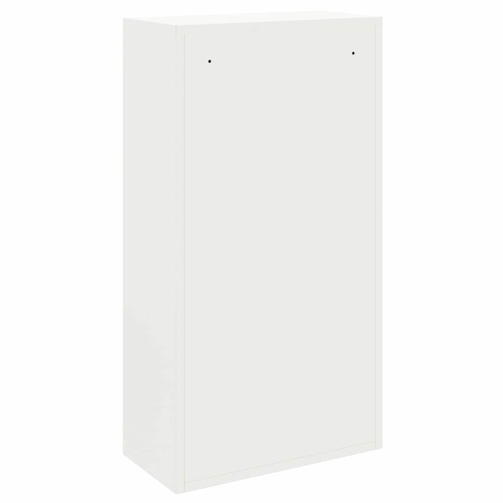 Brevlåda Paketbox med lagring med dörr med lås Vit 44 x 22 x 82 cm Stål
