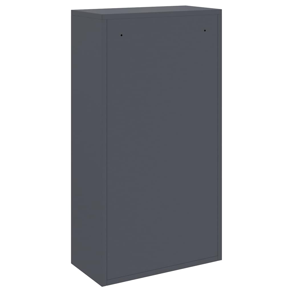 Brevlåda Paketbox med lagring med dörr Antracit 44 x 22 x 82 cm Stål