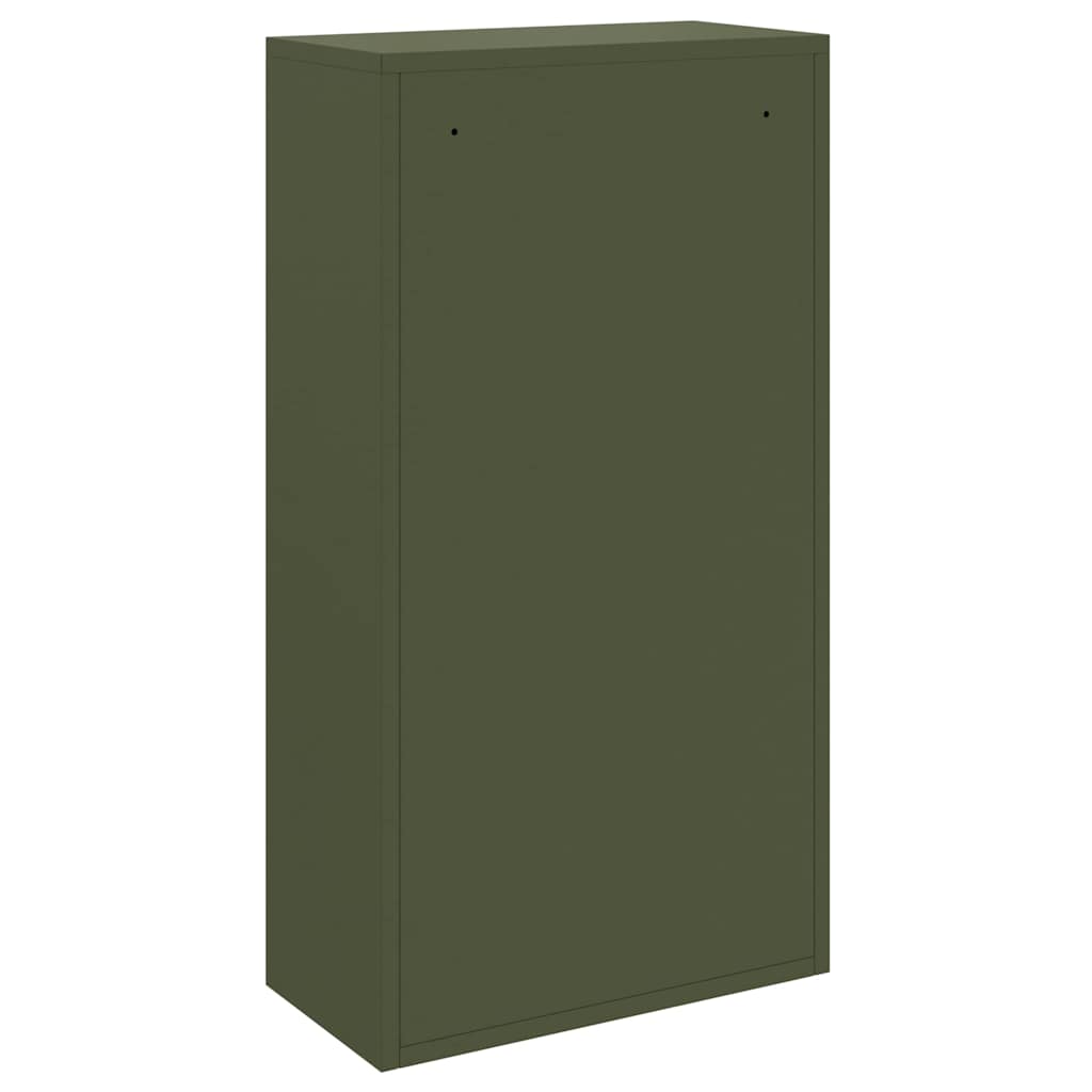 Brevlåda Paketbox med lagring med dörr Olivgrön 44 x 22 x 82 cm Stål