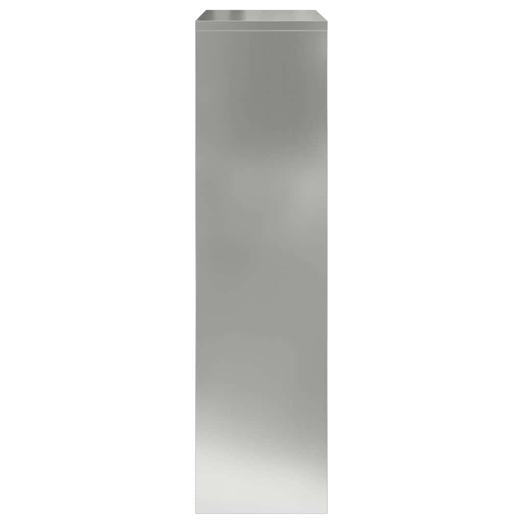 Brevlåda Paketbox med lagring Silver 44 x 22 x 82 cm Galvaniserat Stål