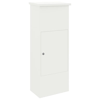 Brevlåda Paketbox med lagring med dörr Vit 44,5 x 29 x 110,5 cm Stål