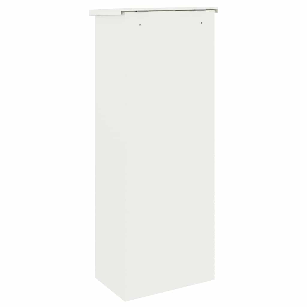 Brevlåda Paketbox med lagring med dörr Vit 44,5 x 29 x 110,5 cm Stål