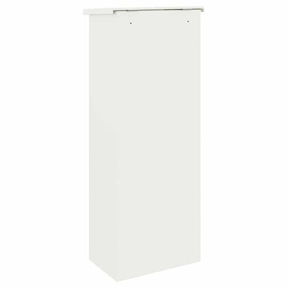Brevlåda Paketbox med lagring med dörr Vit 44,5 x 29 x 110,5 cm Stål