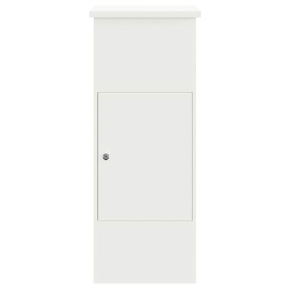 Brevlåda Paketbox med lagring med dörr Vit 44,5 x 29 x 110,5 cm Stål