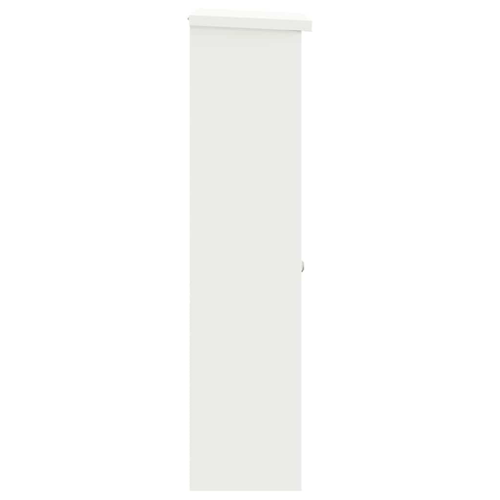 Brevlåda Paketbox med lagring med dörr Vit 44,5 x 29 x 110,5 cm Stål