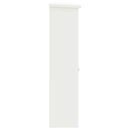 Brevlåda Paketbox med lagring med dörr Vit 44,5 x 29 x 110,5 cm Stål