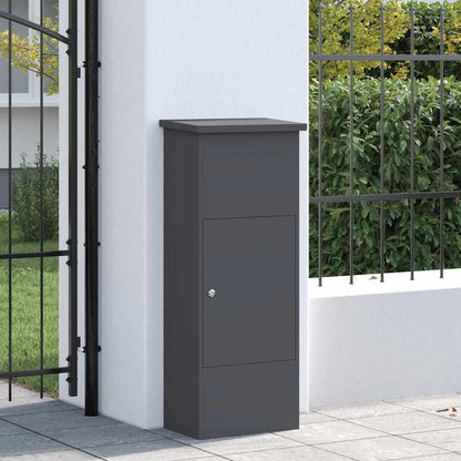 Brevlåda Paketbox med lagring med lås Antracit 44,5 x 29 x 110,5 cm Stål
