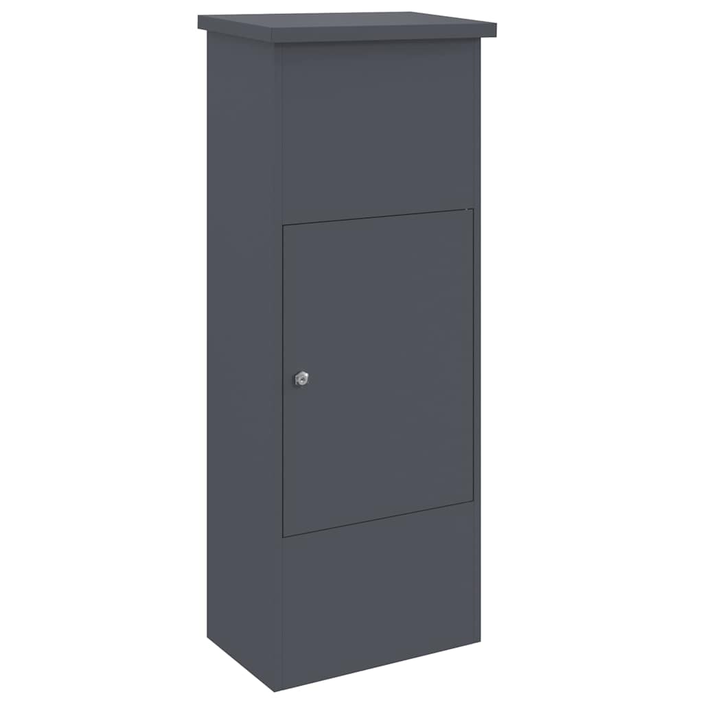 Brevlåda Paketbox med lagring med lås Antracit 44,5 x 29 x 110,5 cm Stål