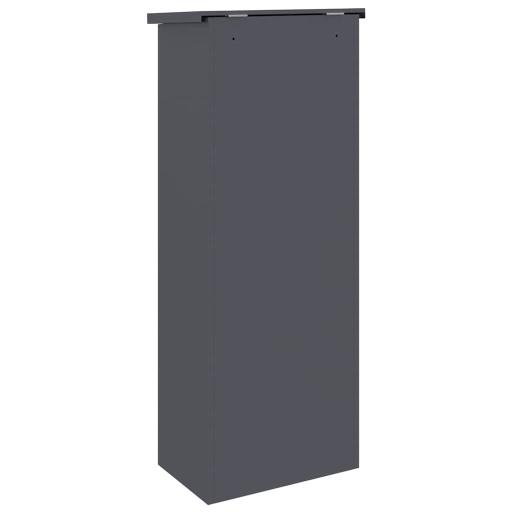 Brevlåda Paketbox med lagring med lås Antracit 44,5 x 29 x 110,5 cm Stål