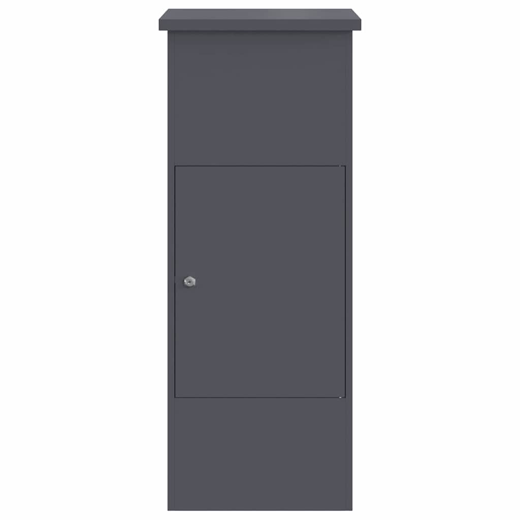 Brevlåda Paketbox med lagring med lås Antracit 44,5 x 29 x 110,5 cm Stål