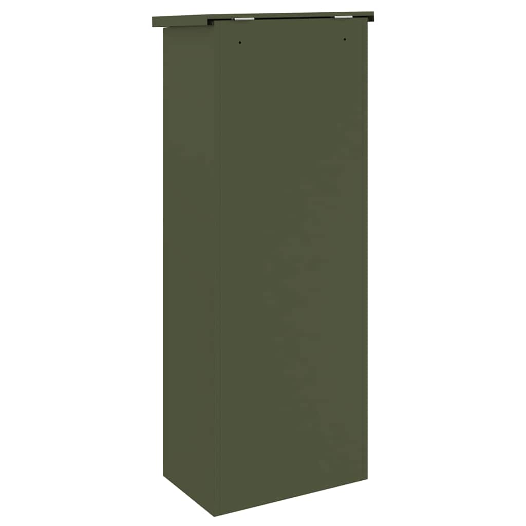 Brevlåda Paketbox med lagring med lås Olivgrön 44,5 x 29 x 110,5 cm Stål