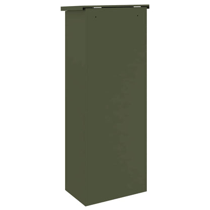 Brevlåda Paketbox med lagring med lås Olivgrön 44,5 x 29 x 110,5 cm Stål