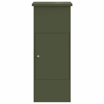 Brevlåda Paketbox med lagring med lås Olivgrön 44,5 x 29 x 110,5 cm Stål