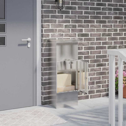 Brevlåda Paketbox med lagring Silver 44,5 x 29 x 110,5 cm Rostfritt stål