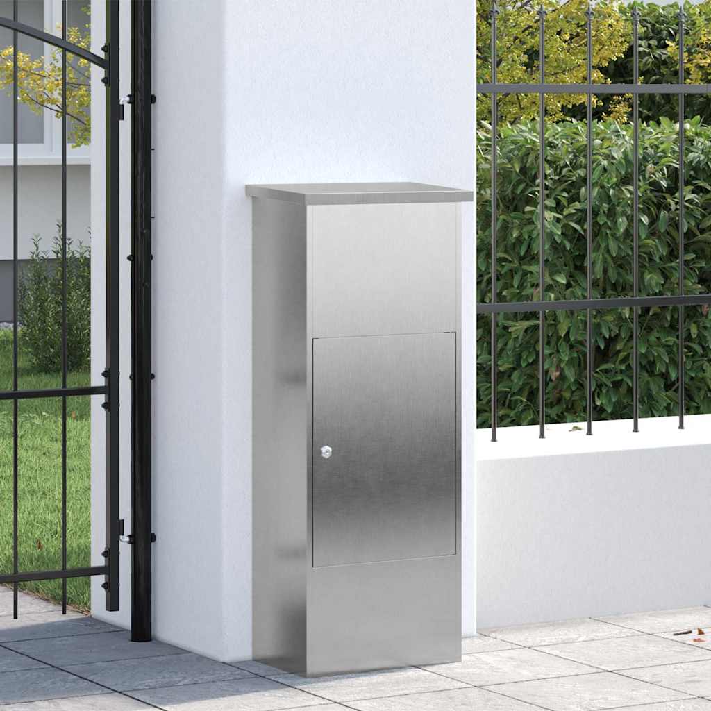 Brevlåda Paketbox med lagring Silver 44,5 x 29 x 110,5 cm Rostfritt stål