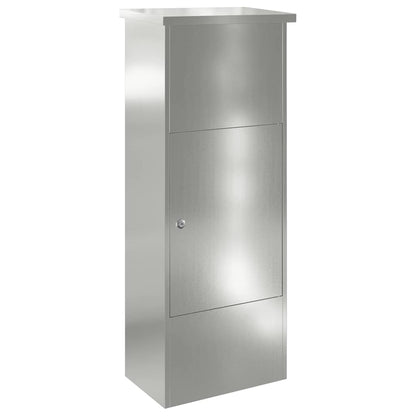 Brevlåda Paketbox med dörr Svart 44,5 x 29 x 110,5 cm Galvaniserat Stål