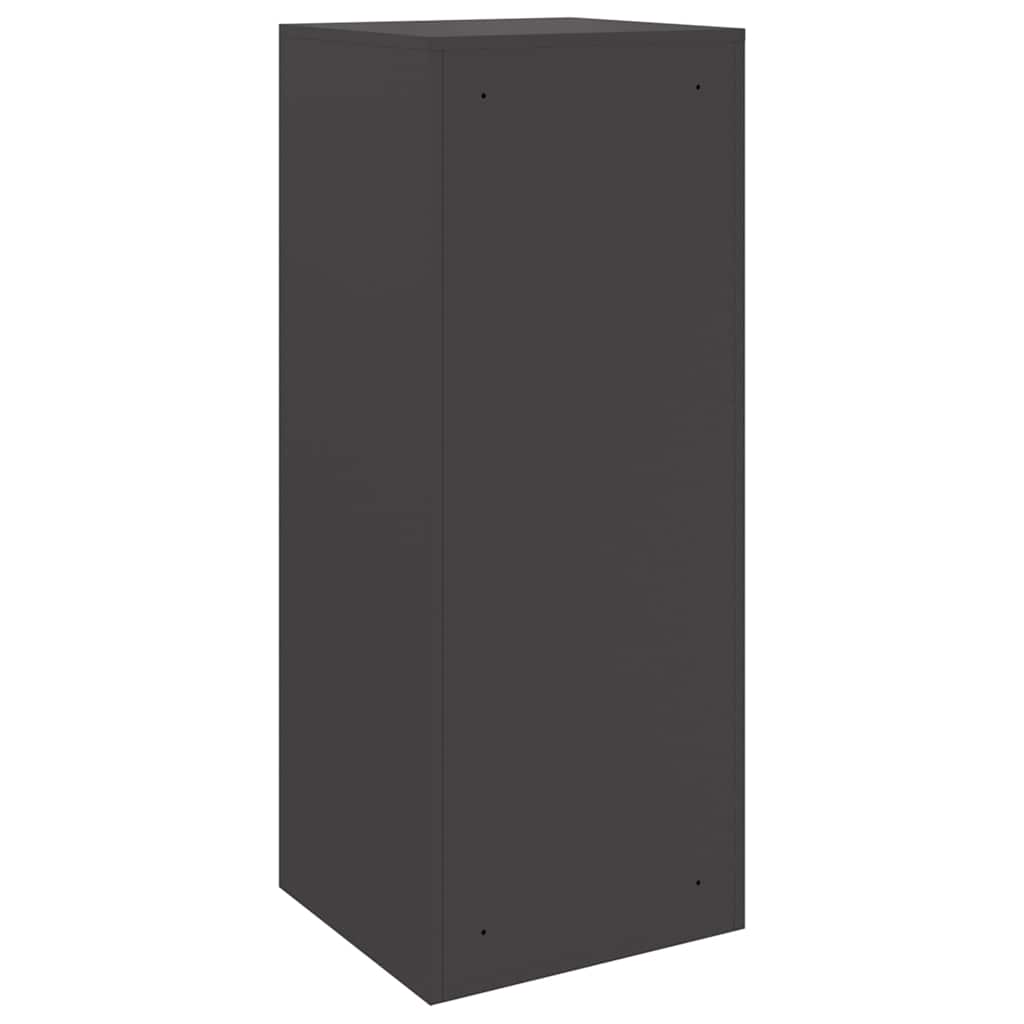 Brevlåda Paketbox med lagring med dörr Svart 41 x 38 x 103 cm Stål