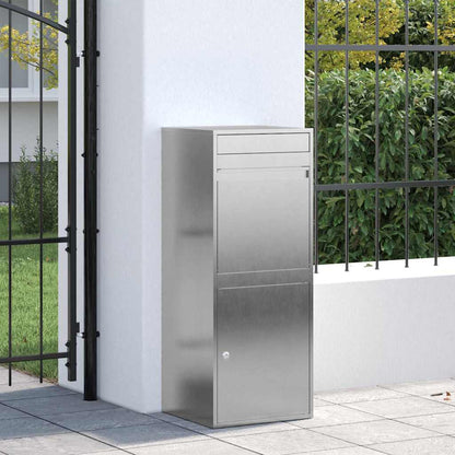 Brevlåda Paketbox med lagring Silver 47,5 x 38 x 59 cm Rostfritt stål