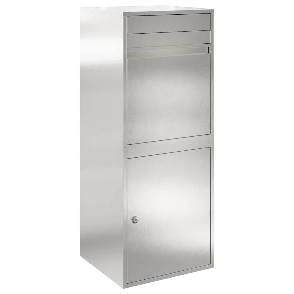 Brevlåda Paketbox med lagring Silver 47,5 x 38 x 59 cm Rostfritt stål