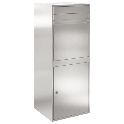 Brevlåda Paketbox med lagring Silver 47,5 x 38 x 59 cm Rostfritt stål