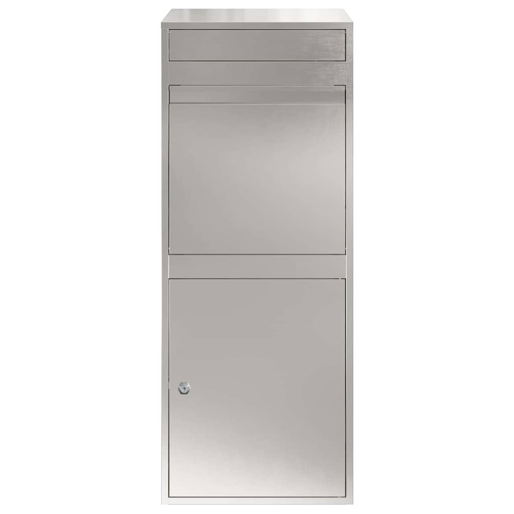 Brevlåda Paketbox med lagring Silver 47,5 x 38 x 59 cm Rostfritt stål