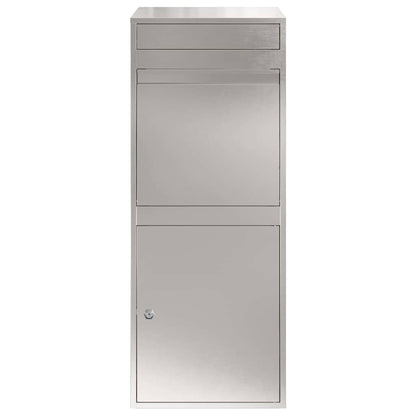 Brevlåda Paketbox med lagring Silver 47,5 x 38 x 59 cm Rostfritt stål