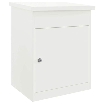 Brevlåda Paketbox med lagring med dörr Vit 47.5 x 38 x 59 cm Stål