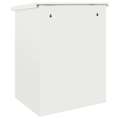 Brevlåda Paketbox med lagring med dörr Vit 47.5 x 38 x 59 cm Stål
