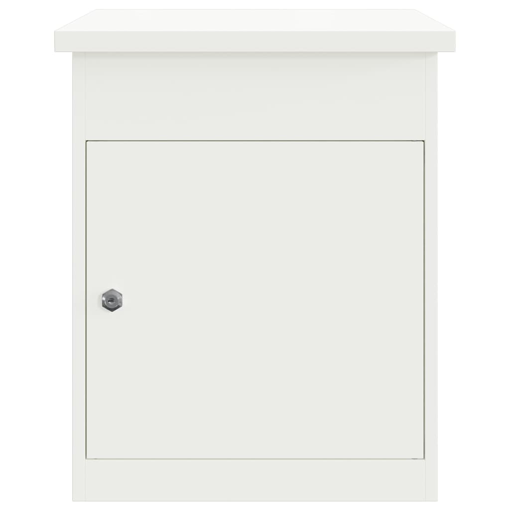 Brevlåda Paketbox med lagring med dörr Vit 47.5 x 38 x 59 cm Stål