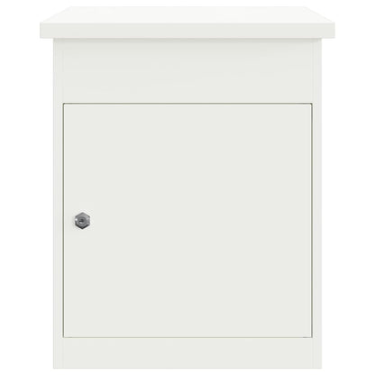 Brevlåda Paketbox med lagring med dörr Vit 47.5 x 38 x 59 cm Stål