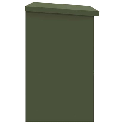 Brevlåda Paketbox med lagring med dörr Olivgrön 47.5 x 38 x 59 cm Stål