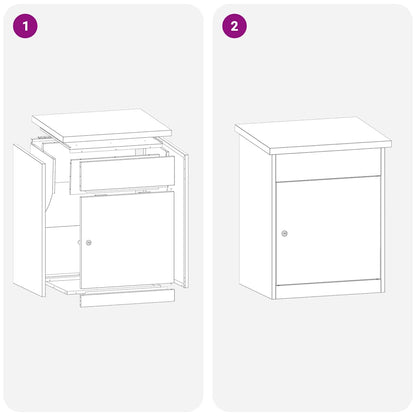 Brevlåda Paketbox Svart 44 x 35 x 59 cm Rostfritt stål